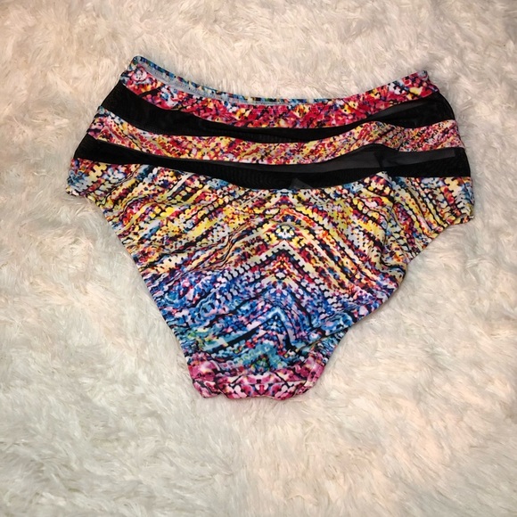 Colorful High-Waisted Bikini Bottoms size 6 - Picture 5 of 10